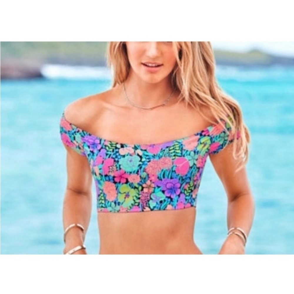 Victoria's Secret Floral Swim Set - Pink and Blue - Picture 3 of 8